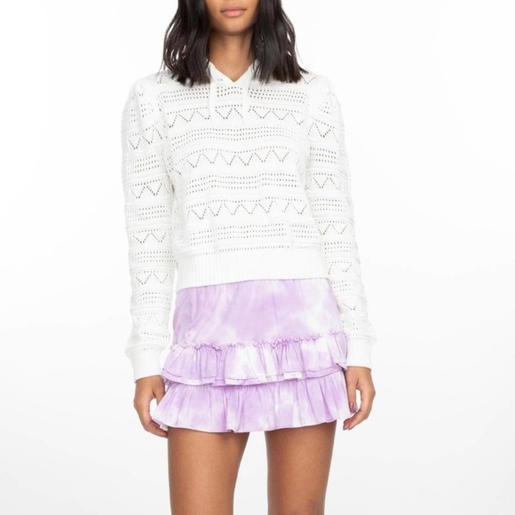 (A7) Generation Love Athena Lilac Tie-dye Ruffled Mini Skirt, Size XS, NWT - Picture 4 of 11
